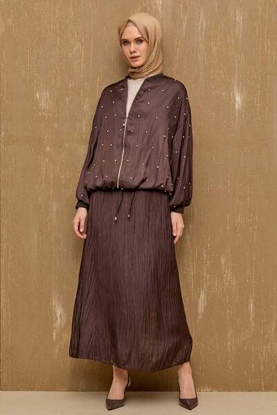 Setrms Kraşlı Saten Etek