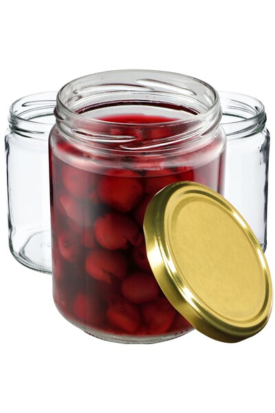 KADAX Borcan pentru conservare cu capac filetat, 82 mm, 540 ml, 8 buc.