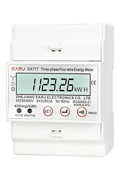 OEM Contor electric trifazat digital EARU 3x230V 777 / 400V, montaj sina DIN ...