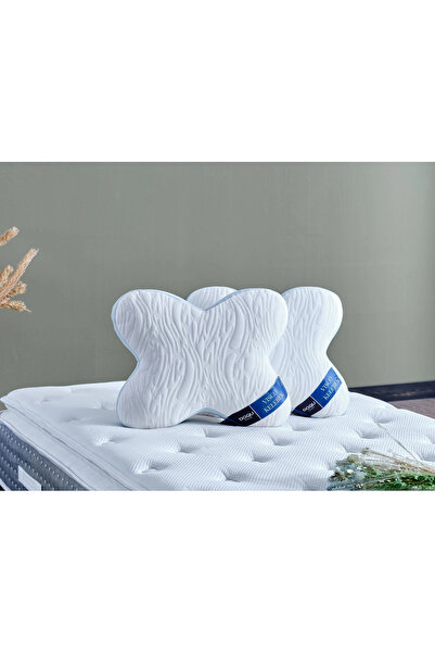 Doqu Home Visco Kelebek Yastık 53 cm x 42 cm - Beyaz
