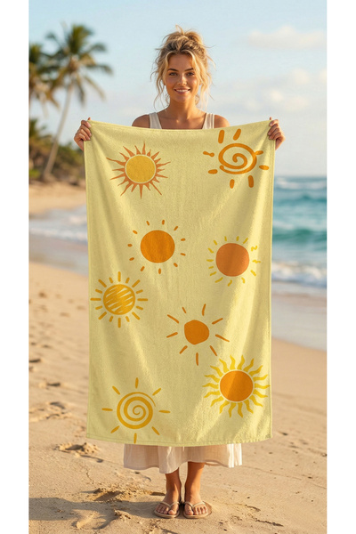 PANCHY CANKY Patterned Beach Towels 75X150 cm Soft Set of Cotton Large Size S...