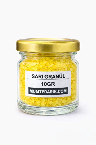 MUMTEDARİK Sarı Granül Mum Boyası 10 Gr – Mum Yapımı İçin Güçlü Renklendirici