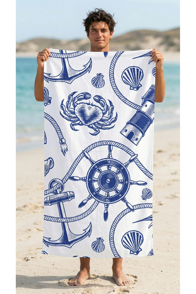 PANCHY CANKY Patterned Beach Towels 75X150 cm Soft Set of Cotton Large Size S...