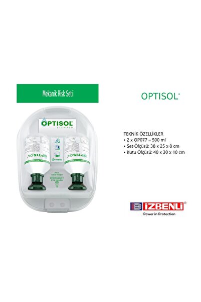 optısol İstasyonlu Göz Yıkama Solüsyonu & Göz Yıkama Duşu Yeşil/Toz İçin 500 ...