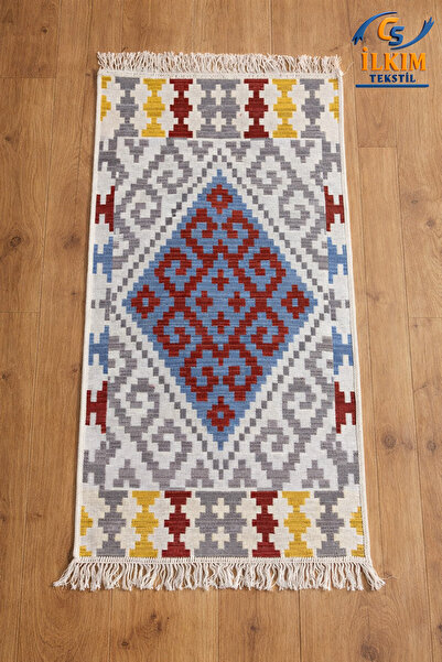 cs ilkim Kilim Çift Taraflı Modern Desenli Yıkanabilir Pamuklu Dokuma 1. Kali...