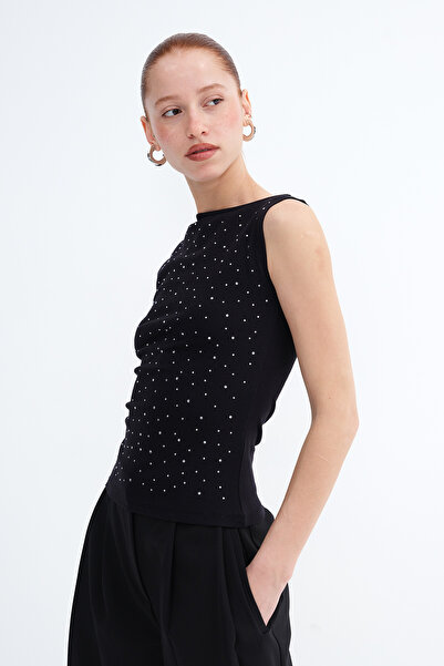 Addax Stoned Sleeveless Blouse A1896