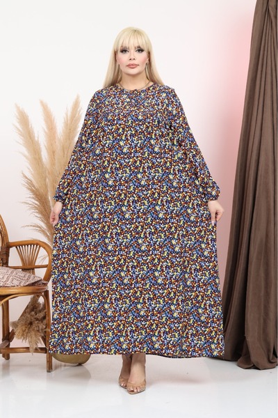 mervemoda Women's Plus Size Long Sleeve Woven Cotton Pack Maternity Dress