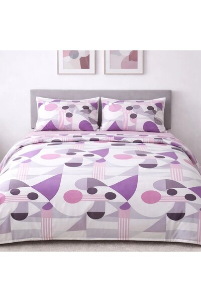 Pucioasa Σετ κλινοσκεπασμάτων για διπλό κρεβάτι, από 100% βαμβακερό σατέν, 4 ...