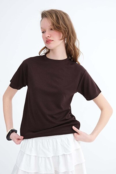 Addax Tricou Basic cu guler rotund P9019