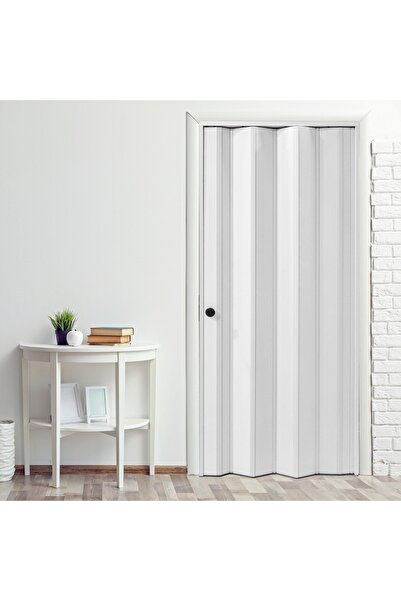 FARAN DEKORASYON 128 X 215 Beyaz Renk Camsız Pvc Akordiyon Kapı