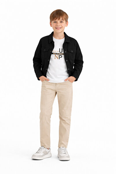 BAYHAS . Denim Jacket Sweatshirt and Linen Pants Boys' 3-Piece Set