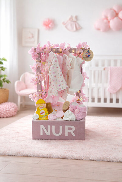 Minoliva Luna Kişiye Özel İsimli Bebek 40 Uçurtma Sepeti Lüks Kadife Kutulu. ...