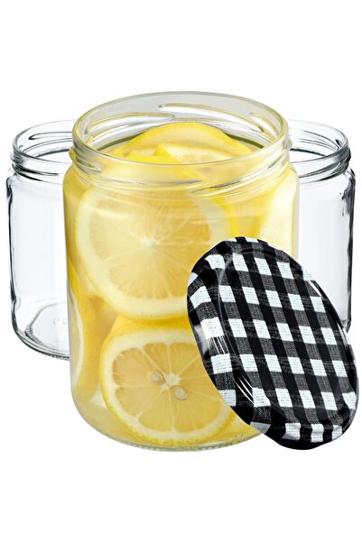 KADAX Borcan pentru conservare cu capac filetat, 82 mm, 540 ml, 8 buc.