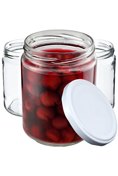 KADAX Borcan pentru conservare cu capac filetat, 82 mm, 540 ml, 8 buc.