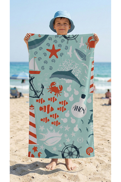 PANCHY CANKY Patterned Beach Towels 75X150 cm Soft Set of Cotton Large Size S...