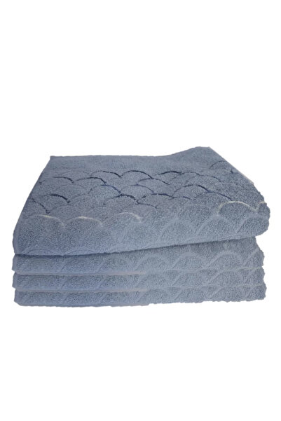 Studio Casa Set of 4 towels 100% Cotton, Ocean Blue 50 X 90
