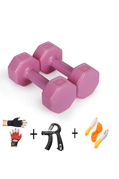 PS SPOR 2KG Pembe Renk Dambıl Set ve Mini Fitness Set