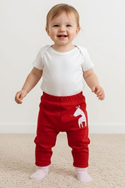 Mother Love %100 Organik Pamuk Kendinden Çoraplı Patikli Kız Bebek Tek Alt De...