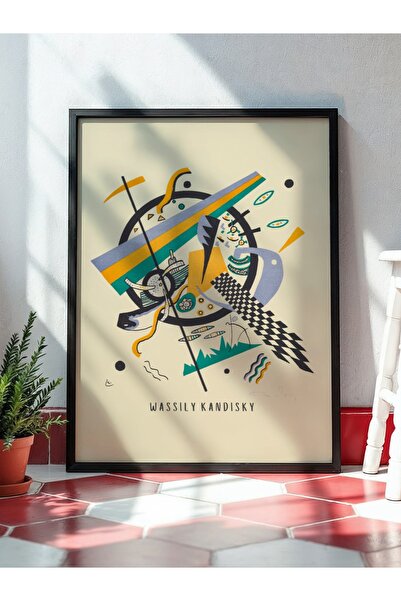 – Kandinsky- Soyut Denge | Çerçeveli Poster | Modern Duvar Dekoru | Tablo