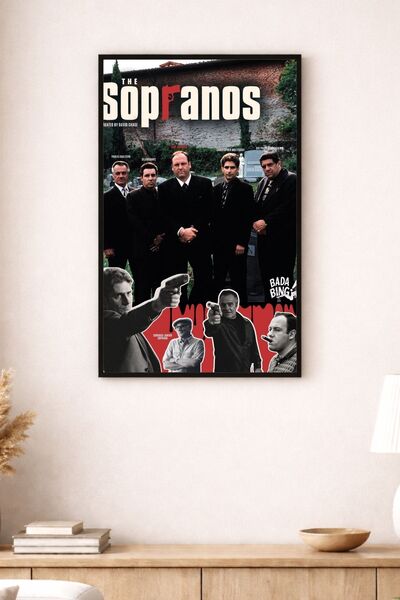 BuzzDesigns The Sopranos Poster Tablosu – Retro Dizi Afişi Duvar Dekoru (Çerç...