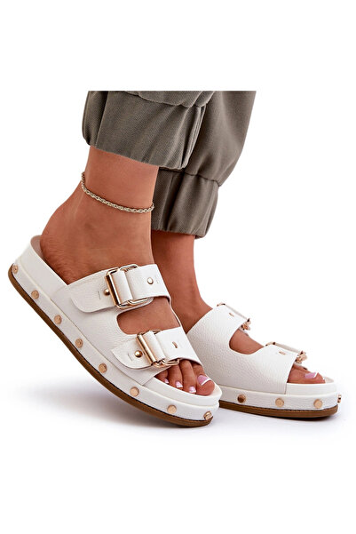 Big Star Shoes Sandale cu platformă pentru femei Big Star NN274081 Alb 41