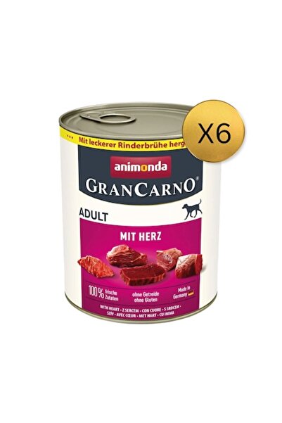 Animonda Hrană umedă GranCarno pentru câini adulți, formă de inimă, 6 bucăți ...