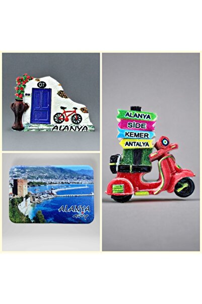 Mundy Alanya 3’lü Magnet Set (2 Kabartma Polyester + 1 Plastik) (KOD:1097)