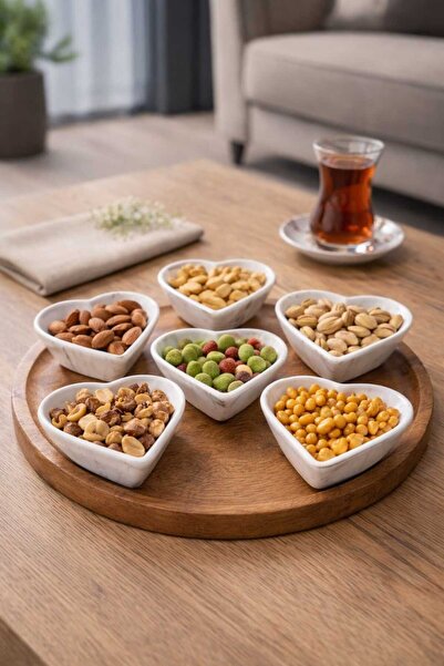 BUENOS PORSELEN ÇEREZLİK KALP 6LI