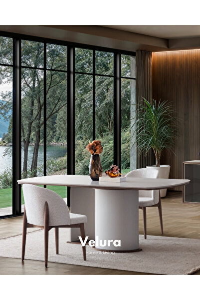 Velura Home & Living Estella Yemek Masası + 6 Sandalye
