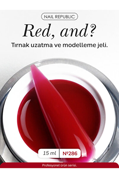 Nail Republic Kalıcı Oje RED AND? 286 (15ml) - Tırnak Uzatma ve Modelleme Jel...