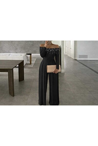 IAMIRA Jumpsuit with attached pearls and pockets