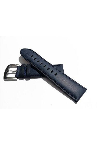 FADO & Genuine Leather Watch Band Compatible with Every Watch Flat Blue 24 mm...