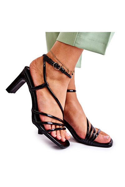 BOTO Classic Lacquered Sandals On Heel Black Milani 37