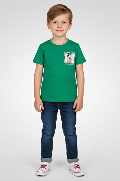 Disney Mickey And Friends x Toddlers Boy Short Sleeve T-Shirt, Green