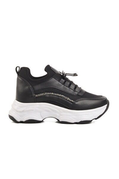 Aspor Black High Sole Women's Sneakers