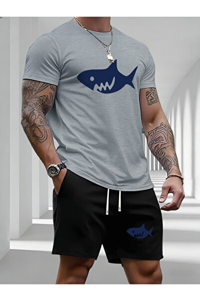 LAVİTTA Fi̇ash Shorts T-Shirt - Shorts and Top Tracksuit Set B Printed O Over...