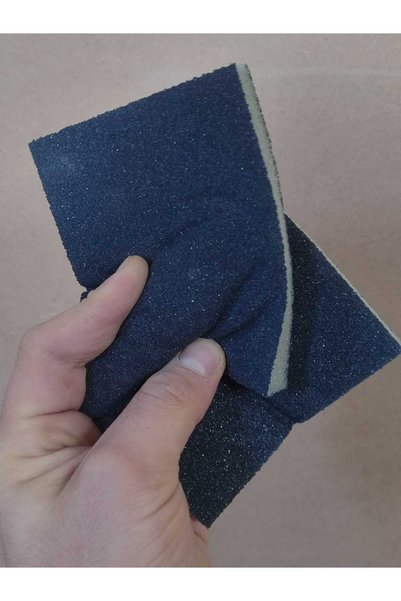 KAYRA LEATHER CRAFT 9.5 X 12.5 cm Flat Sponge Sandpaper 180 Grit 1 Piece Wedge Block Flex Grinding Wood Hand Fine Work Sandpaper