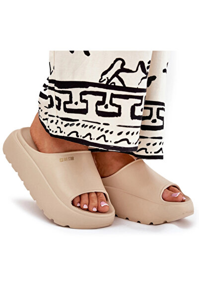 Big Star Shoes Papuci de damă din spumă cu platformă Big Star RR274A569 bej 36