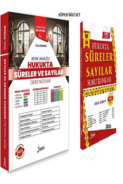 Yetki Yayıncılık Yetki 2026 Hukukta Süreler Sayılar Ders Notları+Hukukta Süre...
