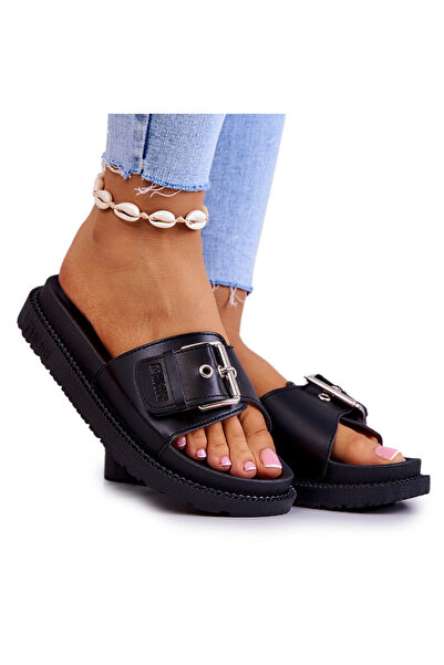 Big Star Shoes Papuci clasici pentru femei Big Star JJ274A307 Negru 37