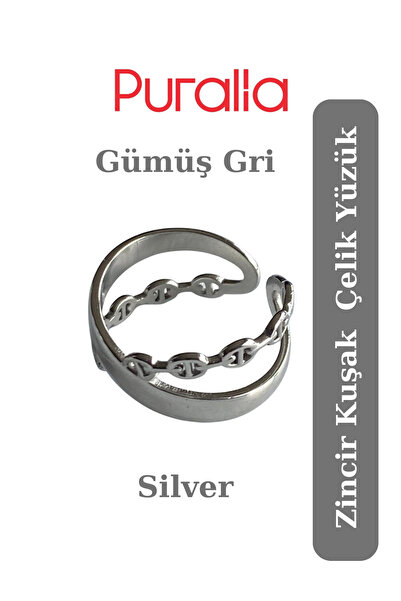 Puralia Chain Belt Adjustable Steel Ring