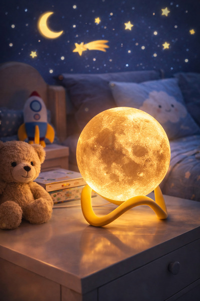 LW Lost wintage 3D Ay Lamba LED Gece Lambası