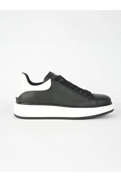 MARCOMEN 21028 152-21028 Leather Casual Shoes Black White Daily Shoes