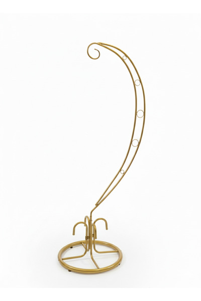 Dayang Metal Bird Cage Stand with Hanging Hook – Gold Heavy‑Duty Cage Holder