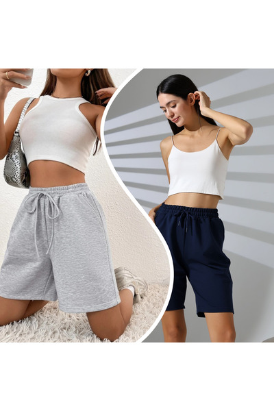 GOLSREY شورت نسائي مريح وسهل الاستخدام (قماش مُجدد)