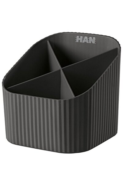 HAN Suport pentru instrumente de scris, 4 compartimente, X-Loop - Negru