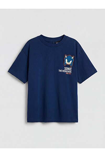 LC Waikiki تي شيرت للأولاد برقبة دائرية وطبعة سونيك من LCW Kids