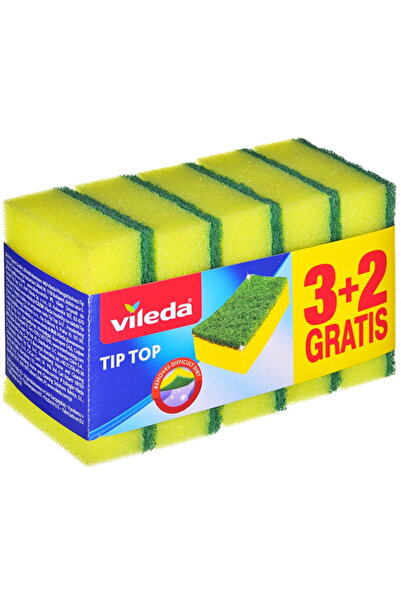 Vileda Set de 5 bureți de spălat vase, galben/verde