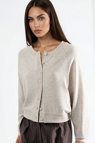 Hiccup Busem Buttoned Crew Neck Cardigan