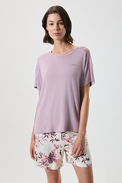 Catherine's Satin Collar Detail Shorts Set